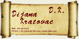 Dijana Kratovac vizit kartica